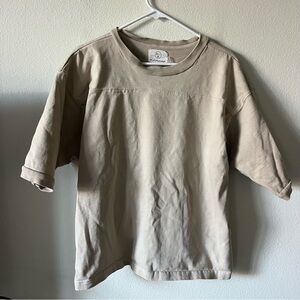 Older Brother Football Tee in Pomace Stone